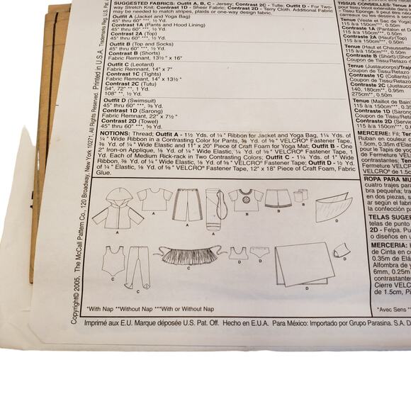 McCalls American Girl Doll Sewing Pattern UNCUT Vintage Sewing Boy Doll Outfit - Picture 4 of 7